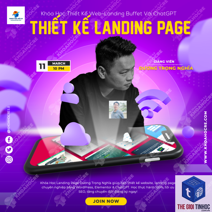 landing page khóa học elementor