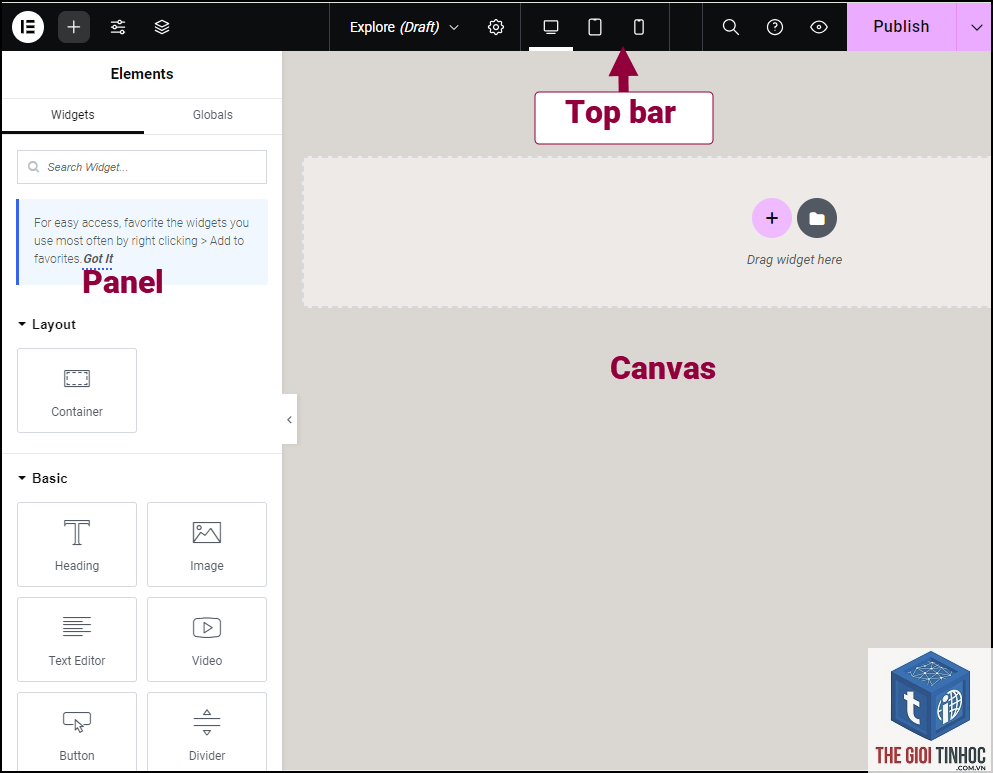 layout editor elementor