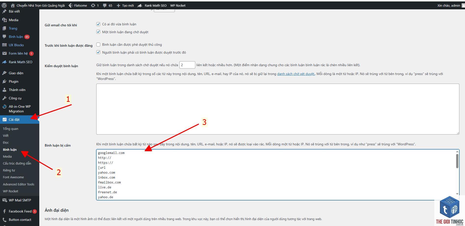 lọc bình luận spam wordpress - Hình 1