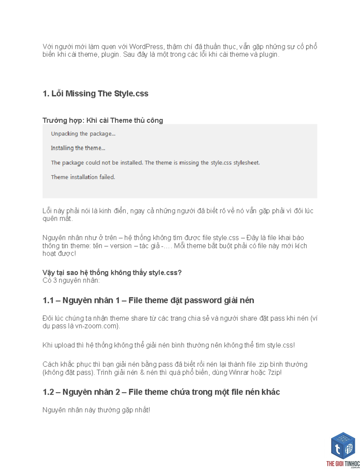 lỗi kích hoạt theme wordpress - Hình 4