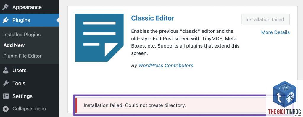 lỗi plugin wordpress