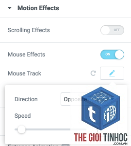mouse effects elementor