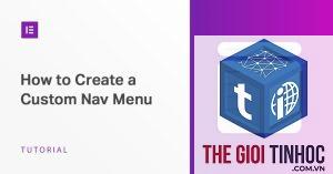 navigation menu elementor