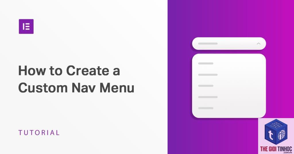 navigation menu elementor