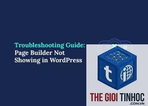 plugin page builder wordpress lỗi