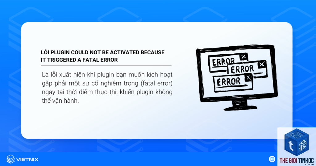 plugin wordpress fatal error khi kích hoạt