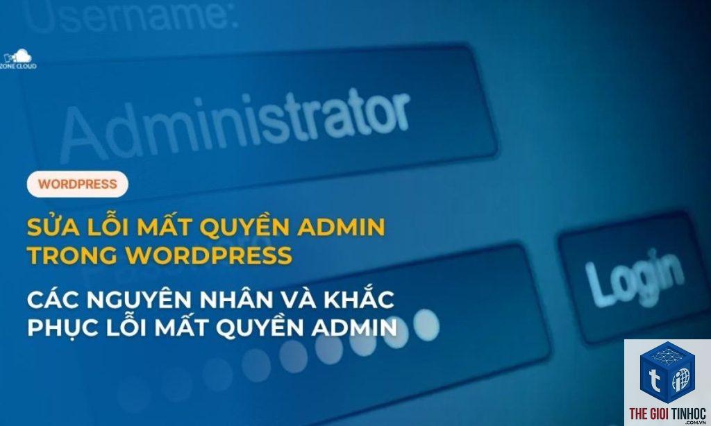 plugin wordpress gây lỗi admin