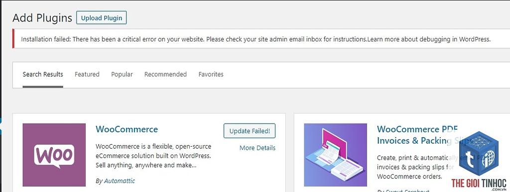 plugin wordpress installation failed - Hình 3