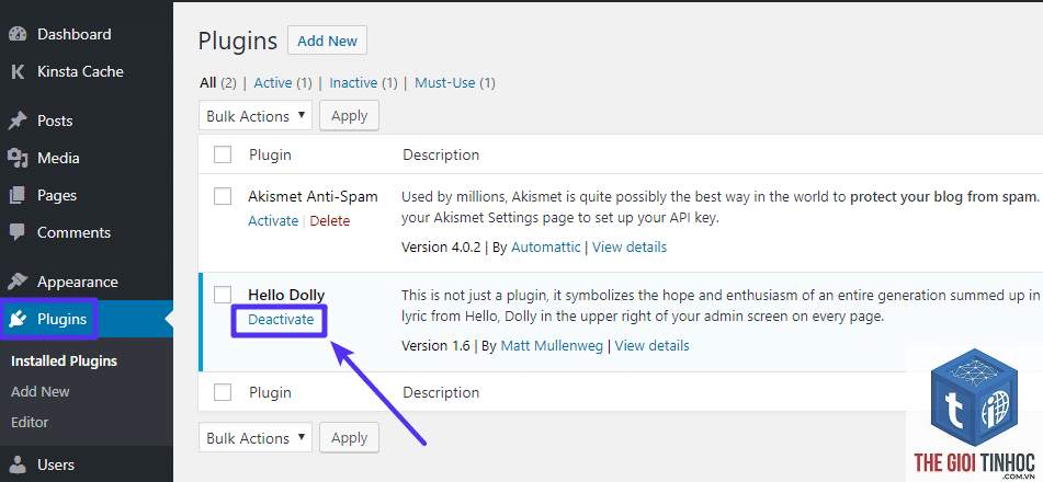 plugin wordpress ngừng hoạt động - Hình 2