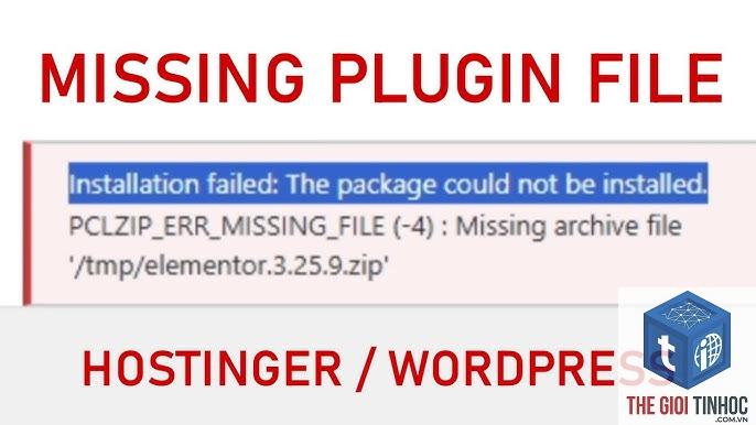 plugin wordpress package error