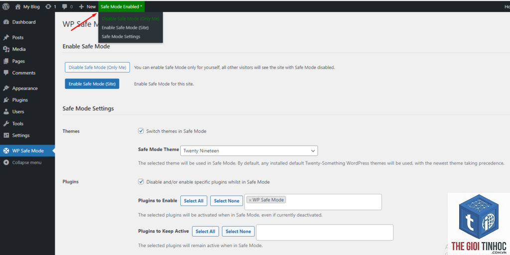 plugin wordpress safe mode
