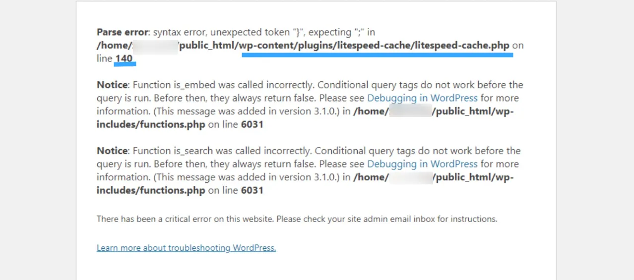 plugin wordpress syntax error khi kích hoạt - Hình 4