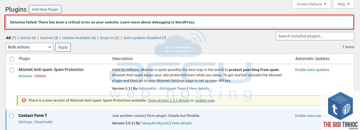 plugin wordpress uninstall permissions error - Hình 5