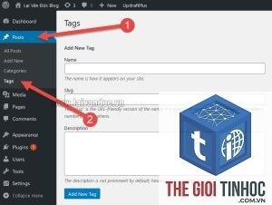 quản lý hệ thống tag wordpress