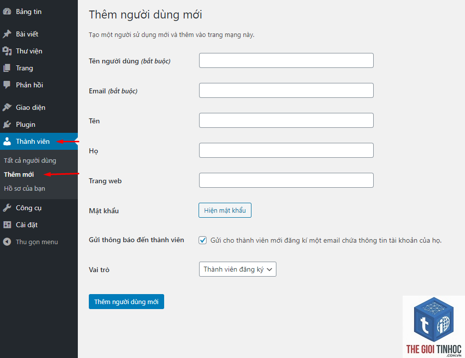 quản lý tài khoản wordpress - Hình 4