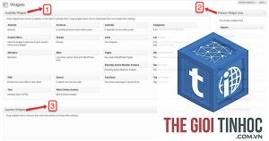 quản lý widget wordpress