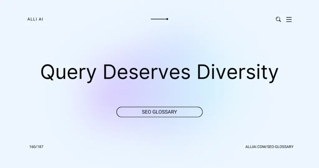 query deserves diversity là gì