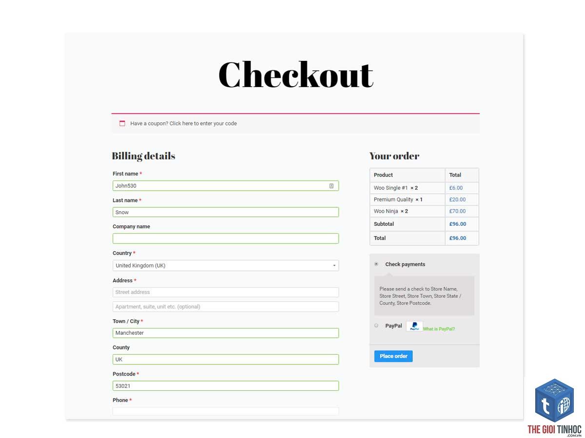 quy trình checkout woocommerce - Hình 1