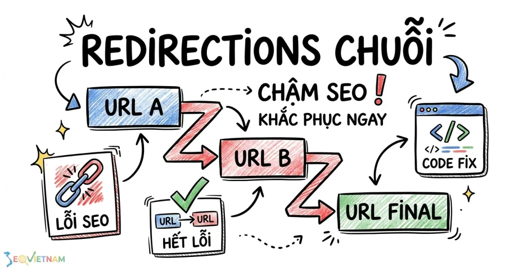 redirect chains là gì trong ahrefs