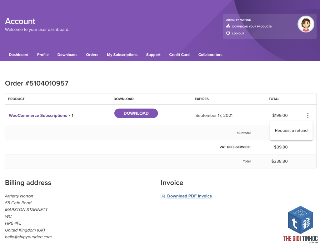 refund payment woocommerce