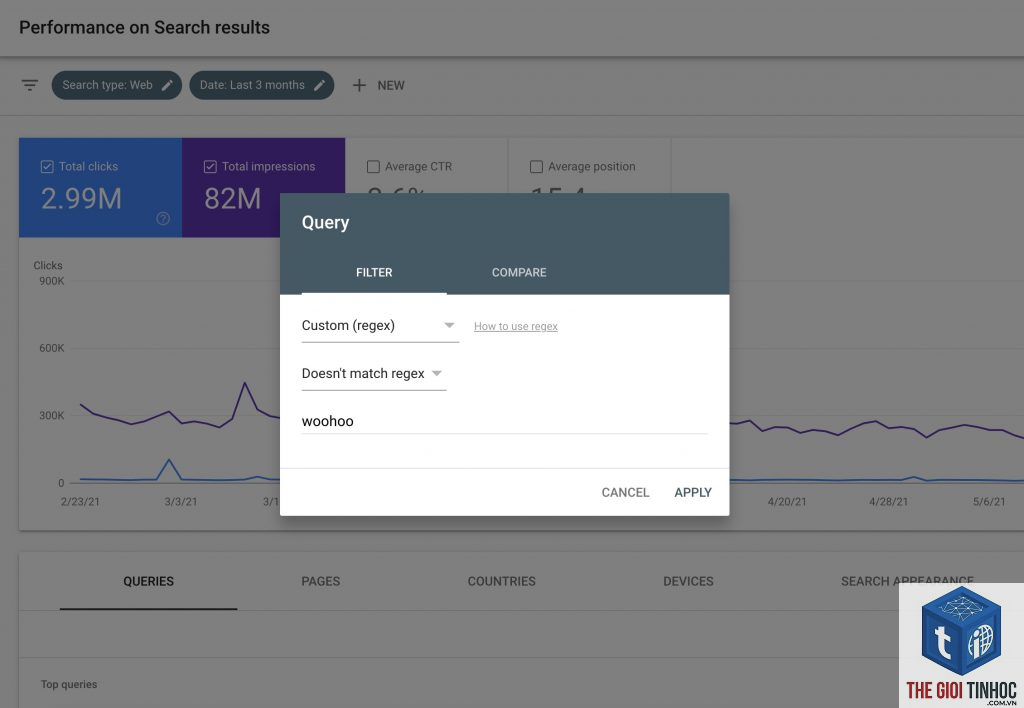 regex filter search console là gì