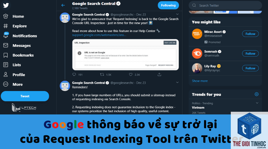 request indexing là gì