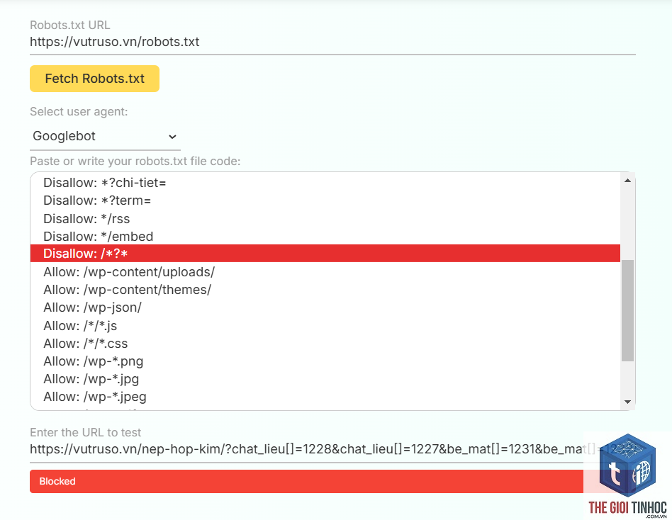 robots txt test tool là gì