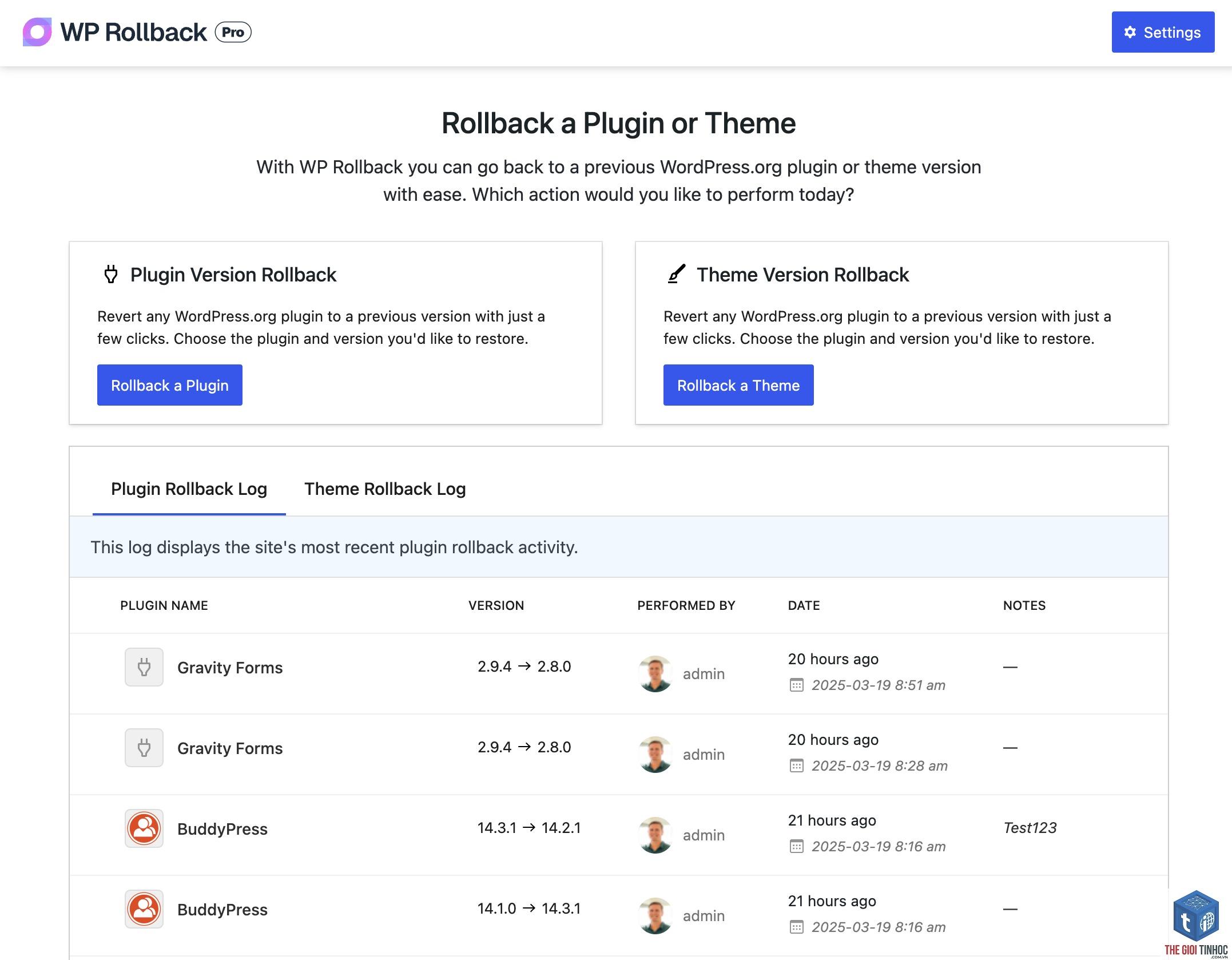 rollback plugin wordpress - Hình 5