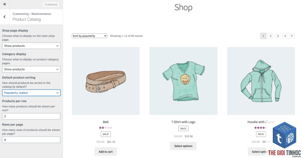 sản phẩm đơn giản woocommerce