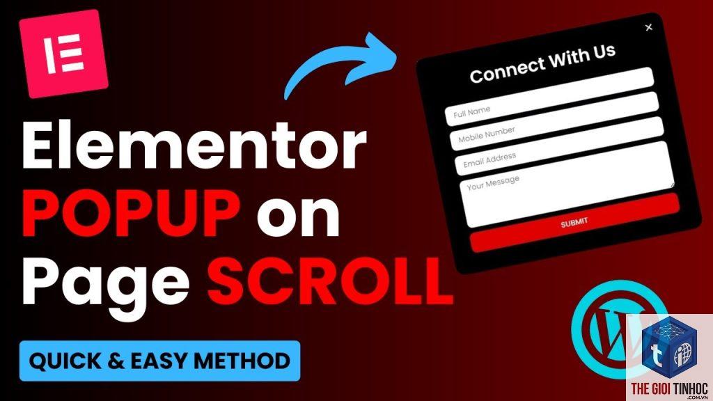 scroll popup elementor