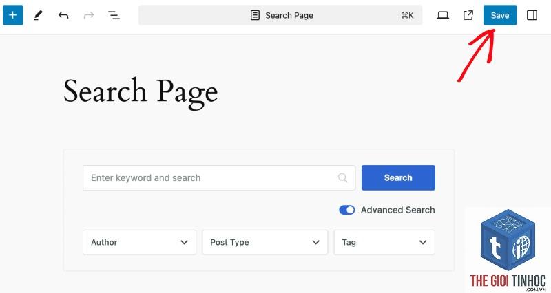 search type filter là gì