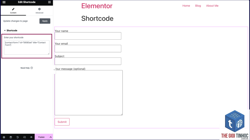 shortcode widget elementor - Hình 3