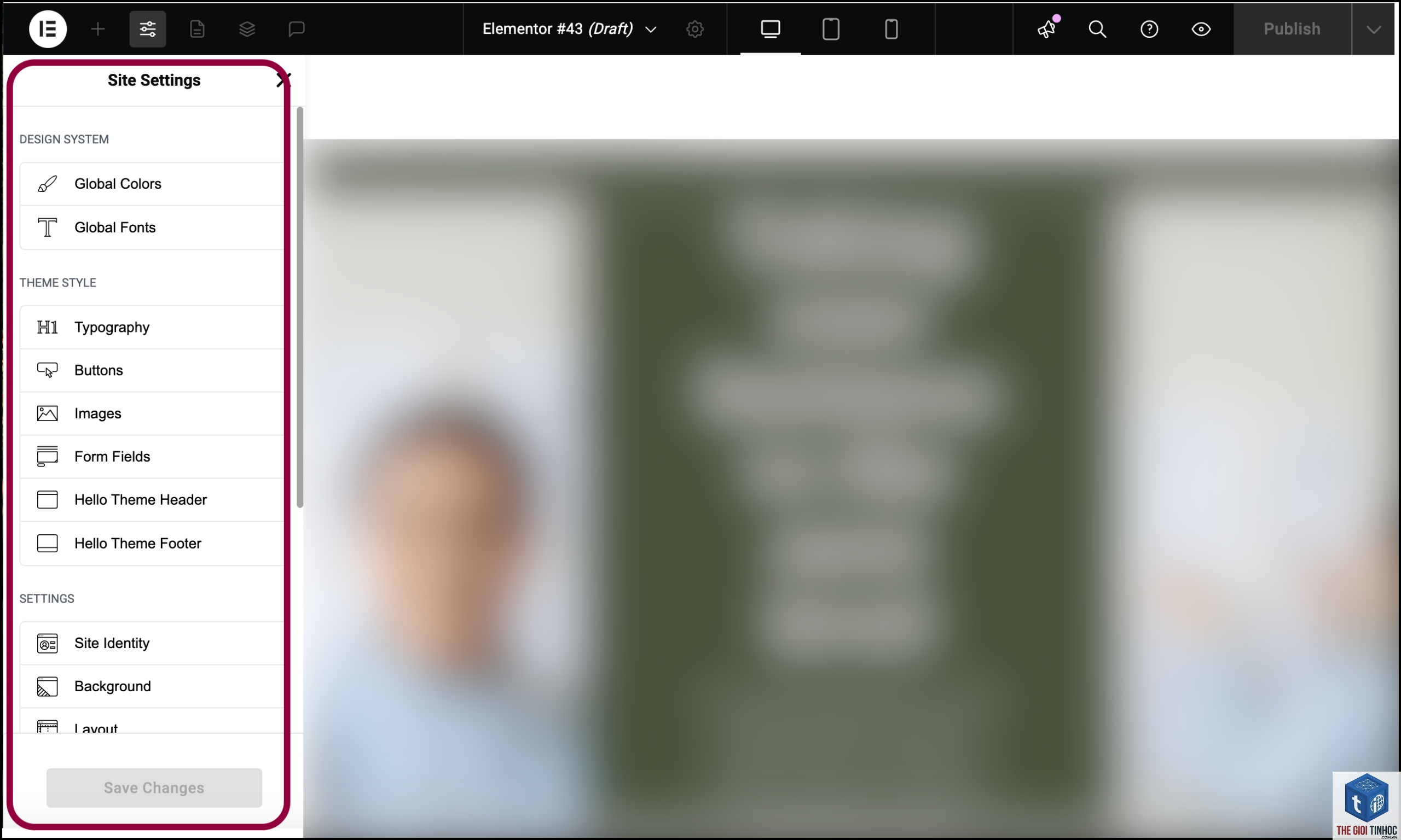 site settings elementor - Hình 3