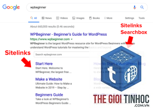 sitelinks searchbox là gì