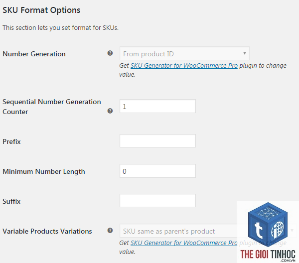 stock keeping unit woocommerce