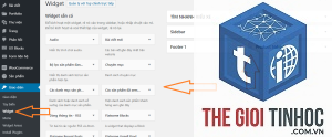 sử dụng widget block wordpress