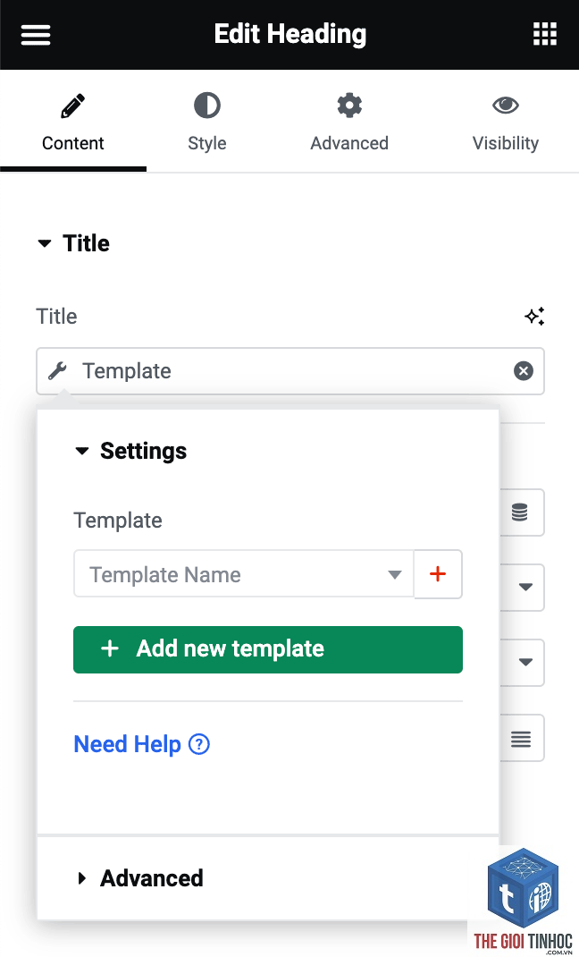tag template elementor - Hình 3