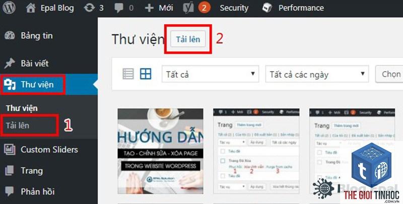tải ảnh lên wordpress