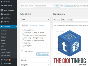 tạo menu wordpress