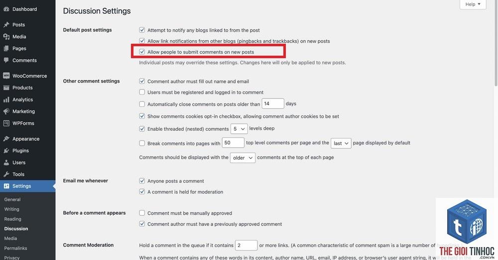 tắt bình luận wordpress - Hình 2