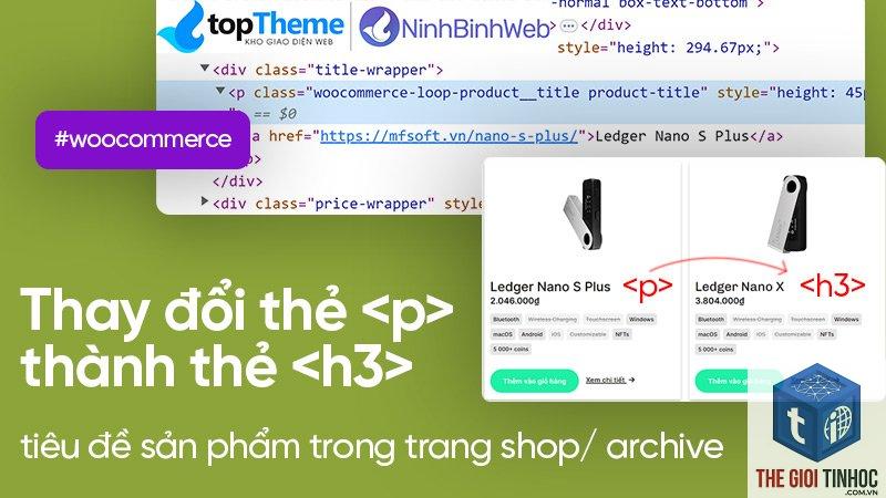 thẻ sản phẩm woocommerce