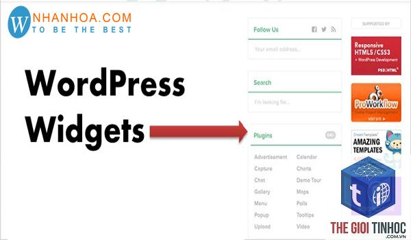 thêm widget wordpress