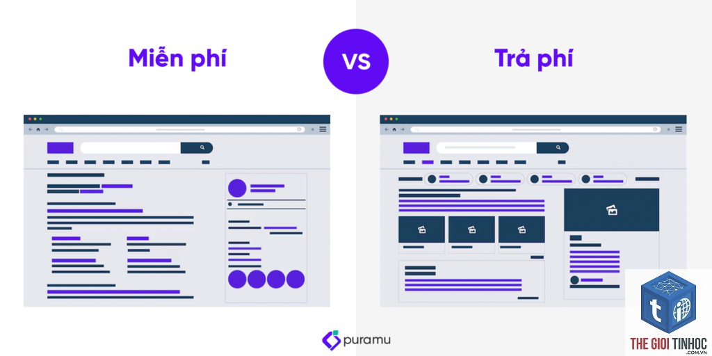 theme miễn phí vs theme trả phí
