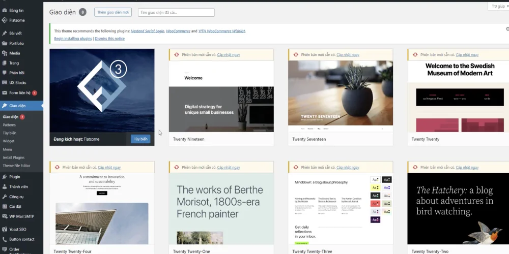theme wordpress changelog là gì
