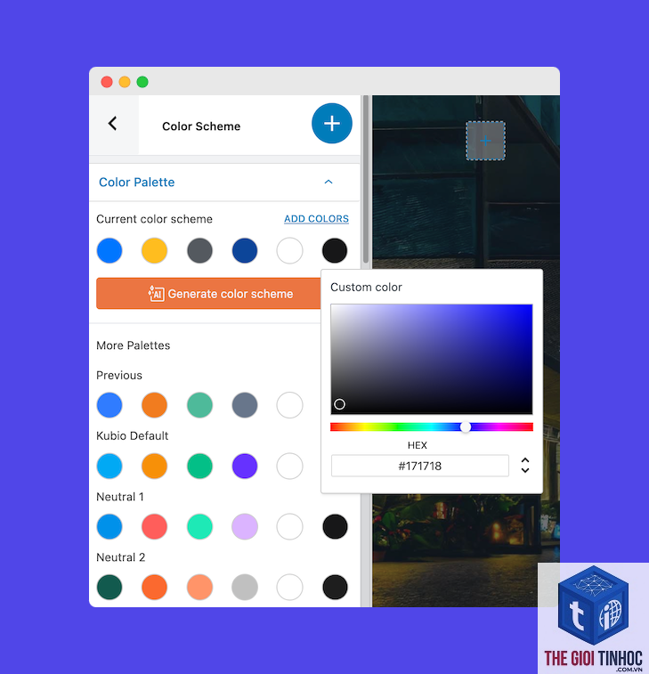 theme wordpress color scheme là gì