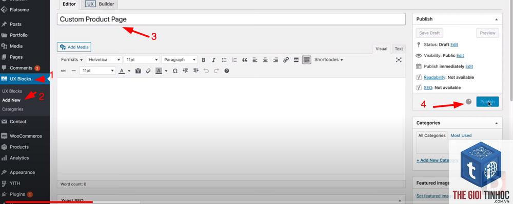 theme wordpress customizer trắng trang