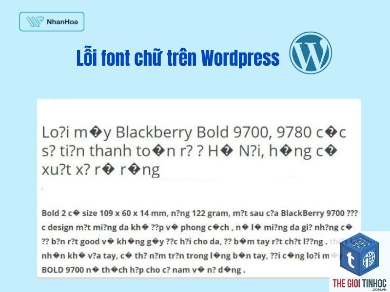 theme wordpress font lỗi