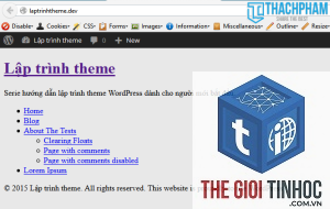 theme wordpress footer.php lỗi