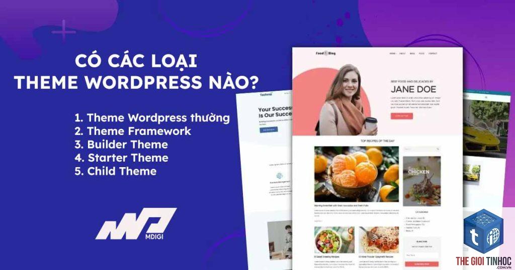 theme wordpress framework vs theme thường