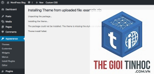 theme wordpress homepage lỗi